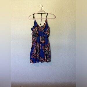 Lush abstract floral mini dress